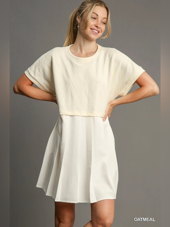 Umgee Dresses & Skirts - Umgee Round Neck Knit Skirt Dress